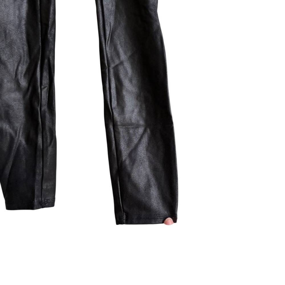 Spanx Women’s Faux Leather Black Compression Leggings Size S Athleisure Active - Picture 3 of 9
